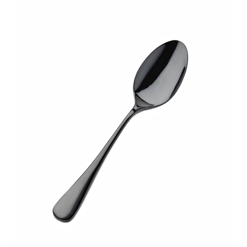 Como Stainless Steel Dinner Spoon, Black