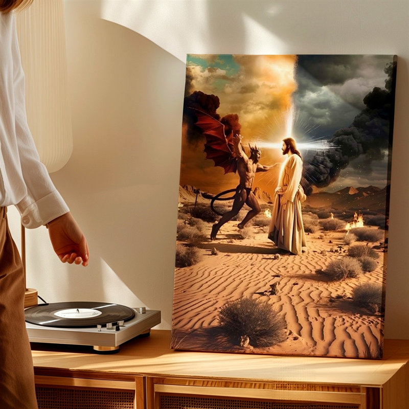 Reproduction d'art sur toile Jésus, H 20 po x l 16 po