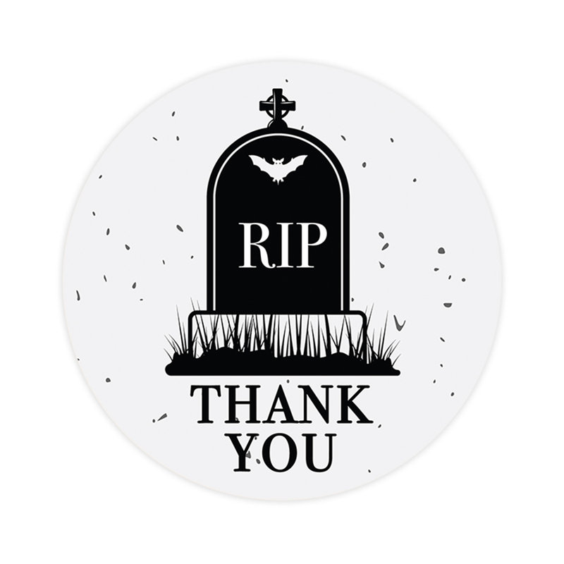 «Thank You RIP», pierre tombale, joyeux Halloween, autocollants