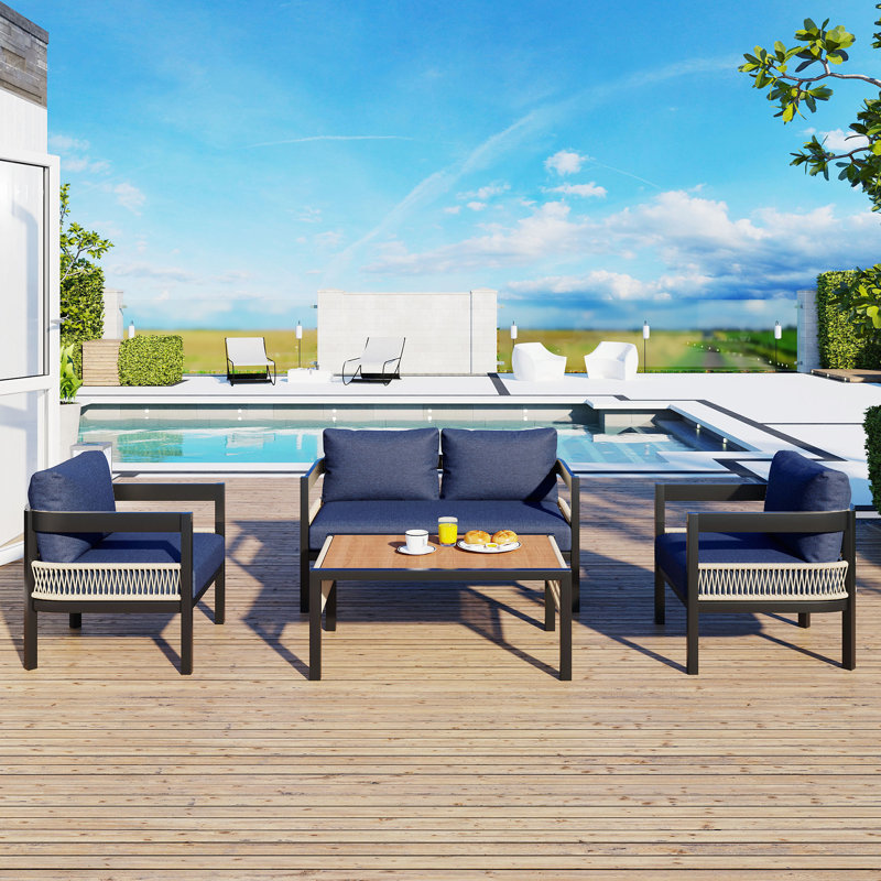 Patio Dining Sets, Dark Blue