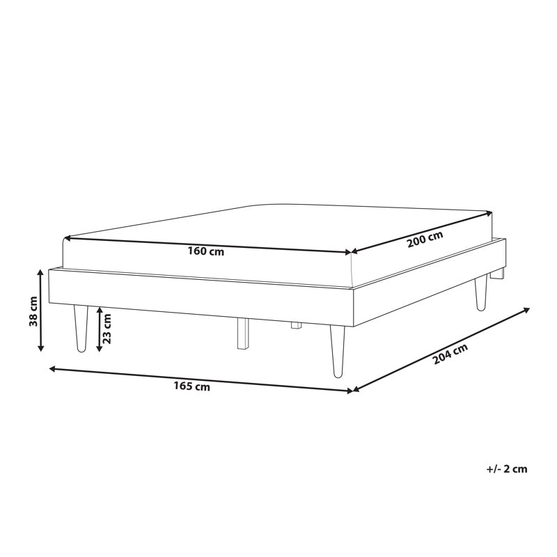 Rajrani Solid Wood Bed, EU King (165 x 204 cm)