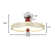 21.65" Retro Red  Flush Mount Lighting