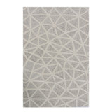 Extravaganza Geometric Handmade Tufted Wool/Cotton Heathered Gray Area Rug