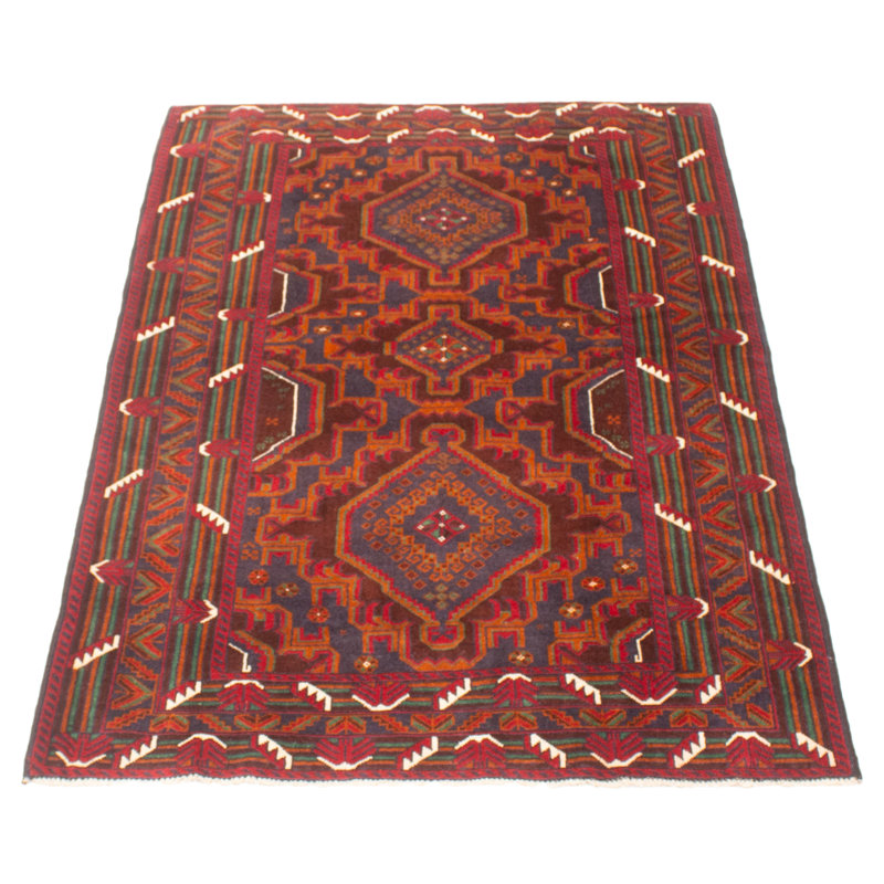 Tapis brun Teimani 3 pi 10 po x 6 pi 3 po