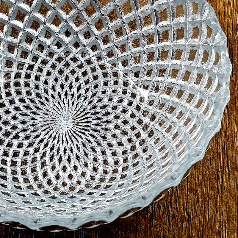 Bol latéral en verre doré Pina, Argent