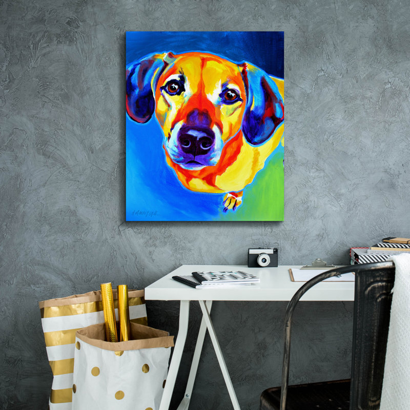 «Dachshund - Maisie» par Dawg Painter, H 24 po x l 20 po x P 0,75 po