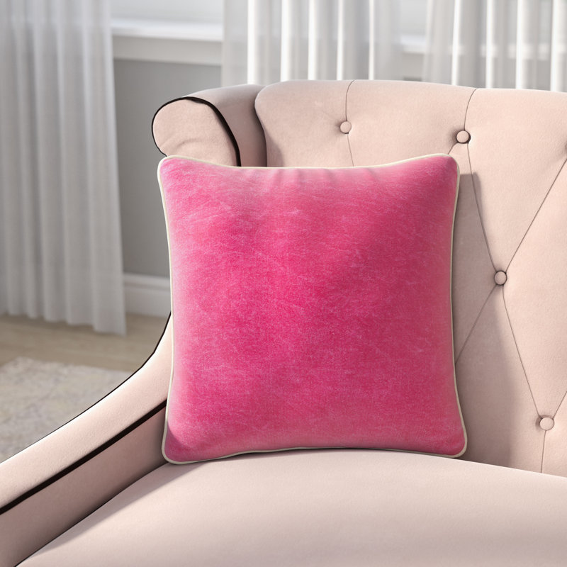 Housse et insert en velours Goodall, Brun noisette, Carré 18 po
