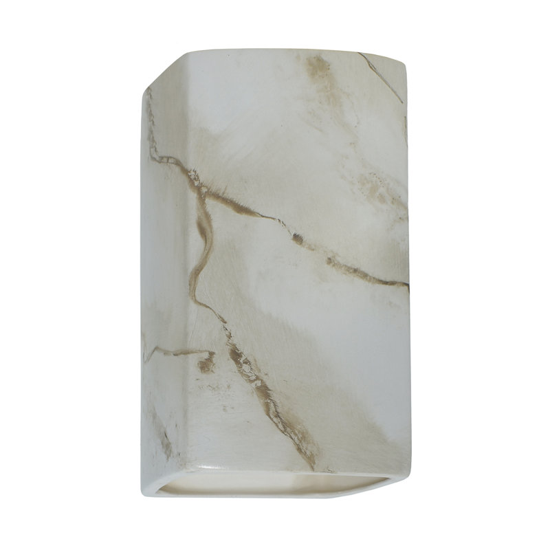 LED Outdoor Flush Mount, Celadon Green Crackle, 9.5" H x 5.25" W x 4.5" D, LED