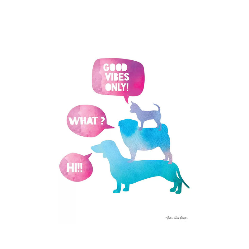 Dogs by Seven Trees Design - Gallery-Wrapped Canvas Giclée on Canvas, No Frame, 20.32 cm H x 30.48 cm W