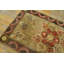 Floral Antique Fan Arc Border American Folk Art Hooked Rug