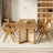 Brown Rectangular Solid Wood Butterfly Leaf Dining Table-256135623