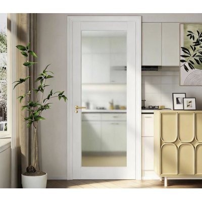 1-Lite Frosted Glass Door Slab Only