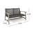 Outdoor Acacia Wood Wicker Loveseat, Patio Furniture Conversation Set For Backyard-1315758650