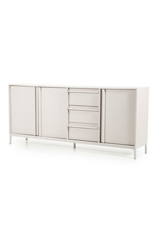 Boaz 71'' Off-White Metal Minimalist Sideboard