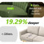 Deux places incurvées avec chenille, amovibles, confortables pour une assise à long terme, style rétro, appartements convenables en chenille, doux et doux, assise moyenne, idéal