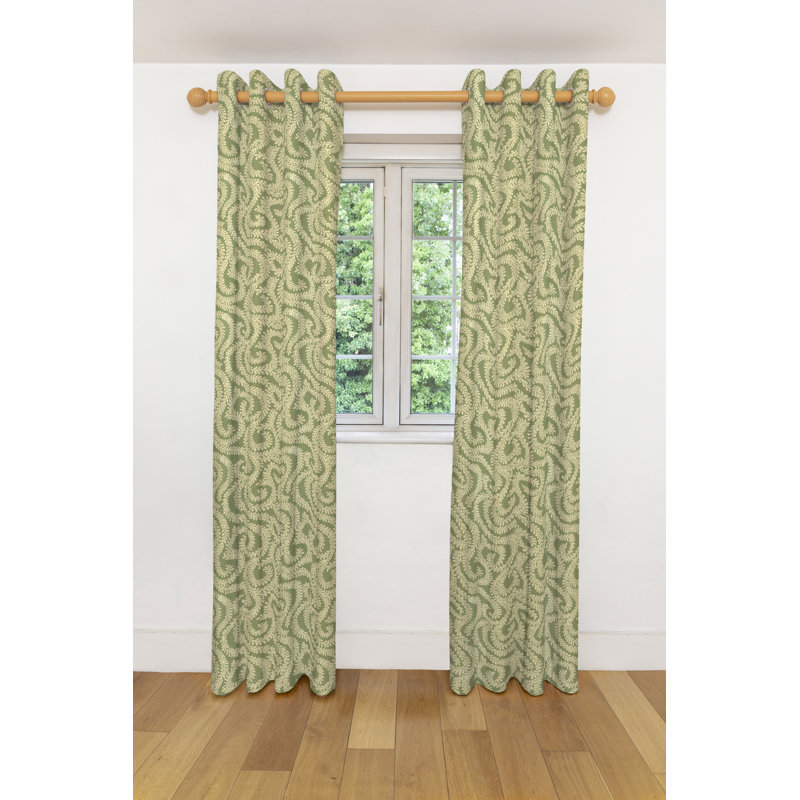 Holoman Blackout Curtain Pair, Width 228 x Drop 228cm, Sage Green