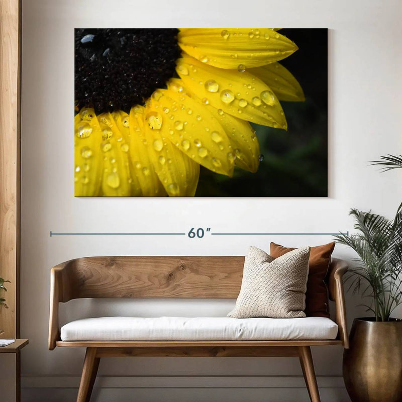 Harnek Dewy Sunflower, 34" H x 51" W