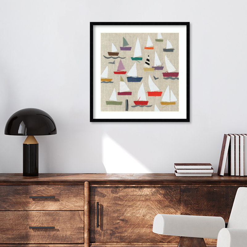 «Montier Plain Sail» encadré sur papier par Jenny Frean, reproduction, Noir, H 25 po x l 25 po x P 1 po