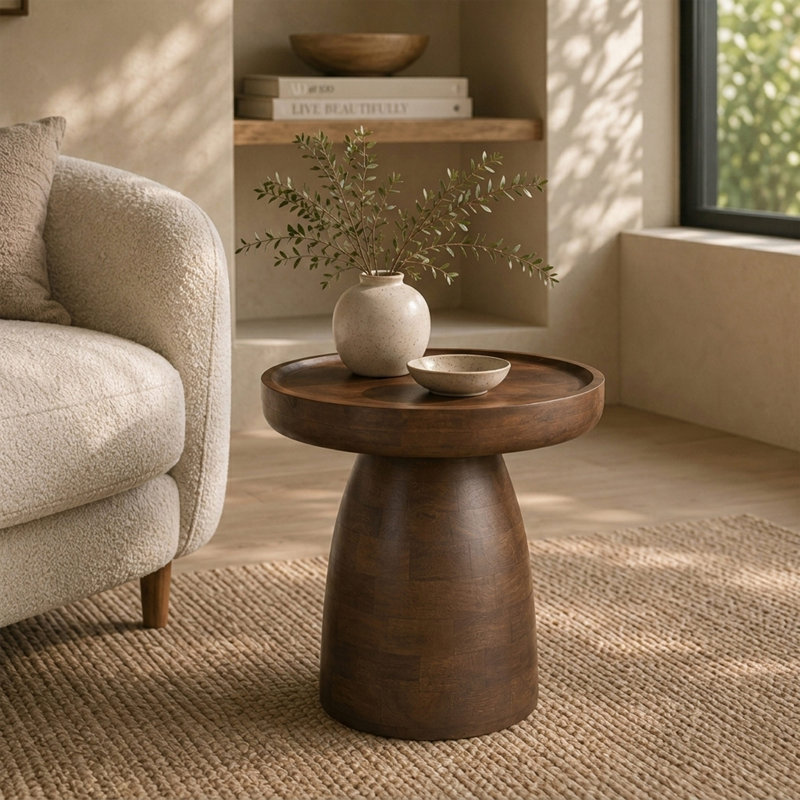 Table de bout Koda, Dark Walnut