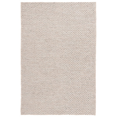 Tapis beige en laine / coton tissé à la main Vermont