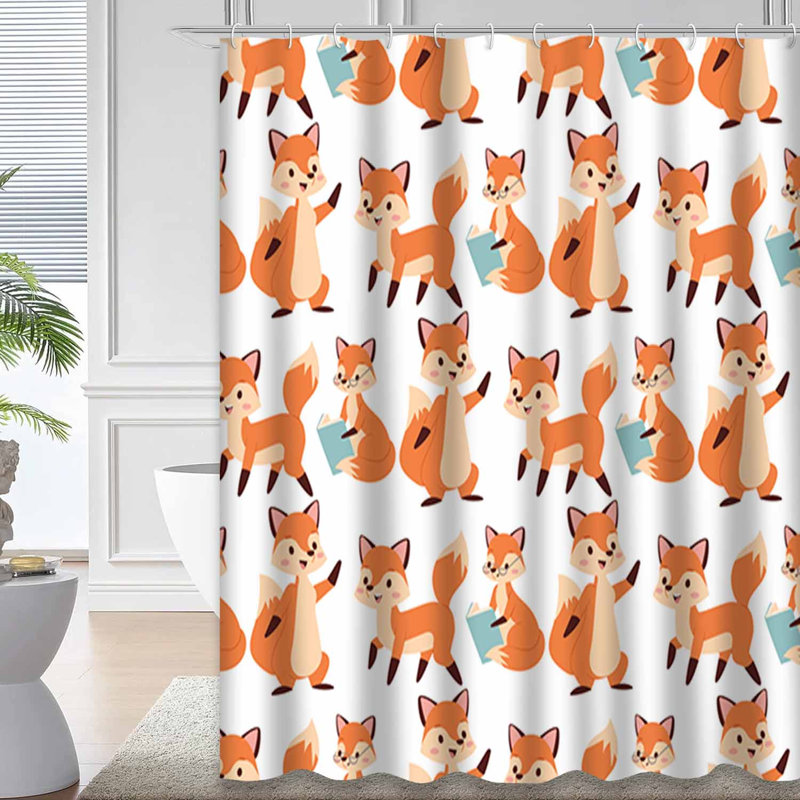 Rideau de douche à 12 crochets Fox, L 72 po x l 72 po