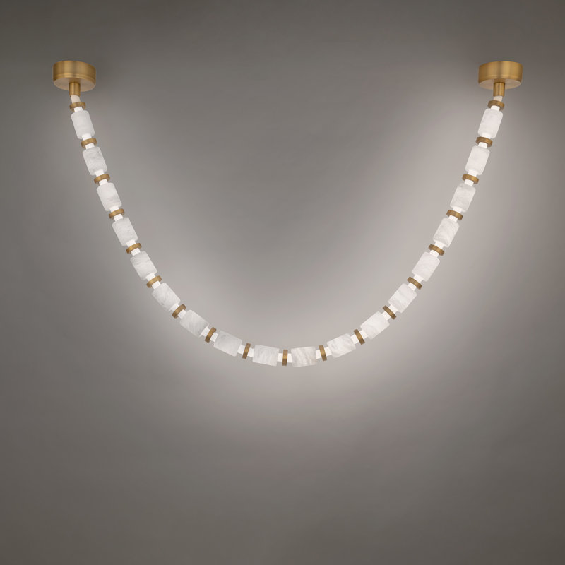 Entice 36 - Light Unique Modern Linear LED Pendant, 3000K, 95" H x 2" W x 2" D, Slim