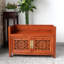 Banc de rangement pour chaussures en bois massif 8 paires