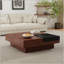 TABLE BASSE DE RANGEMENT EN BOIS D'ACACIA