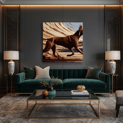 Dogs Pharaoh Hound Black Canvas Wall Art