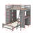 Twin-Over-Twin Bunk Bed Integrated With LED Lighting-114446972