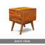 Table de chevet en bois d'acacia massif, table de chevet avec tiroir et tablette ouverte, pièce décorative Art déco de style Mid-Century, résistante aux rayures et à l'eau-44527611