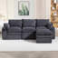 Canapé modulaire en L compressé en tissu velours côtelé, sans assemblage-1736053279