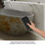 Baignoire de trempage autoportante de 71 pouces à surface solide et ovale grise avec bonde escamotable-132406510