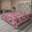 Corail foncé, gris, bleu sarcelle, noir / floral