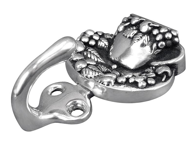 Wall Hook, Antique Silver