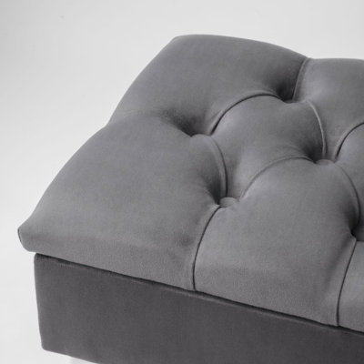 Velvet Upholstered Storage Bench