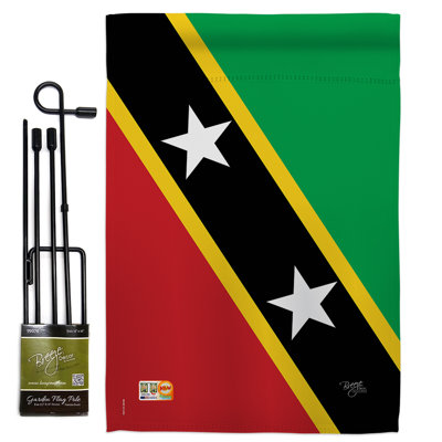 Double Sided 18.5'' H x 13'' W Polyester Flag Set