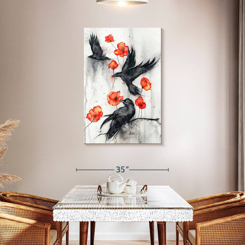 Brampt Ravens, 45" H x 30" W
