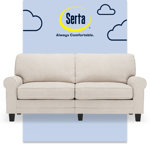 Serta Copenhagen 73" Rolled Arm Sofa, Easy Care Fabric, Soft Pillow Back, Pocket Coil Seat Cushions