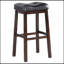 Black And Cappuccino Upholestered Bar Stool (Set Of 2)