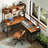 55 Inch L Shaped Desk With Power Outlet And Led Lights,Corner Gaming Desk With Storage Shelf,Computer Desk L Shape For Home Office-365951251