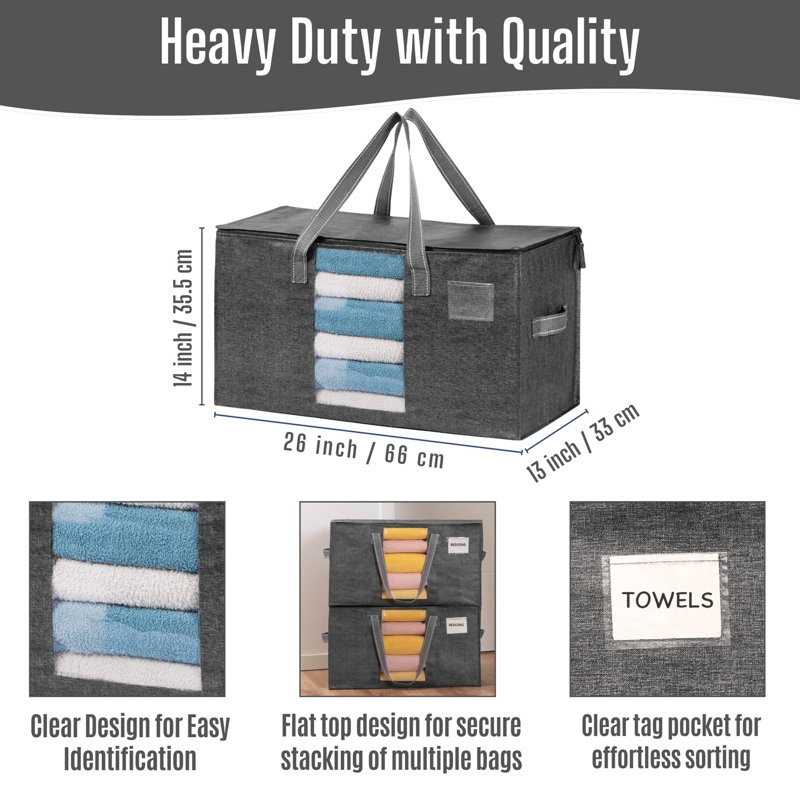 Sacs de déménagement, dessus ouvert, fenêtre transparente, gris, paquet de 10, gris
