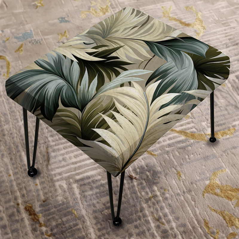 Motif tropical neutre de l'oasis - repose-pieds rectangulaire tropical