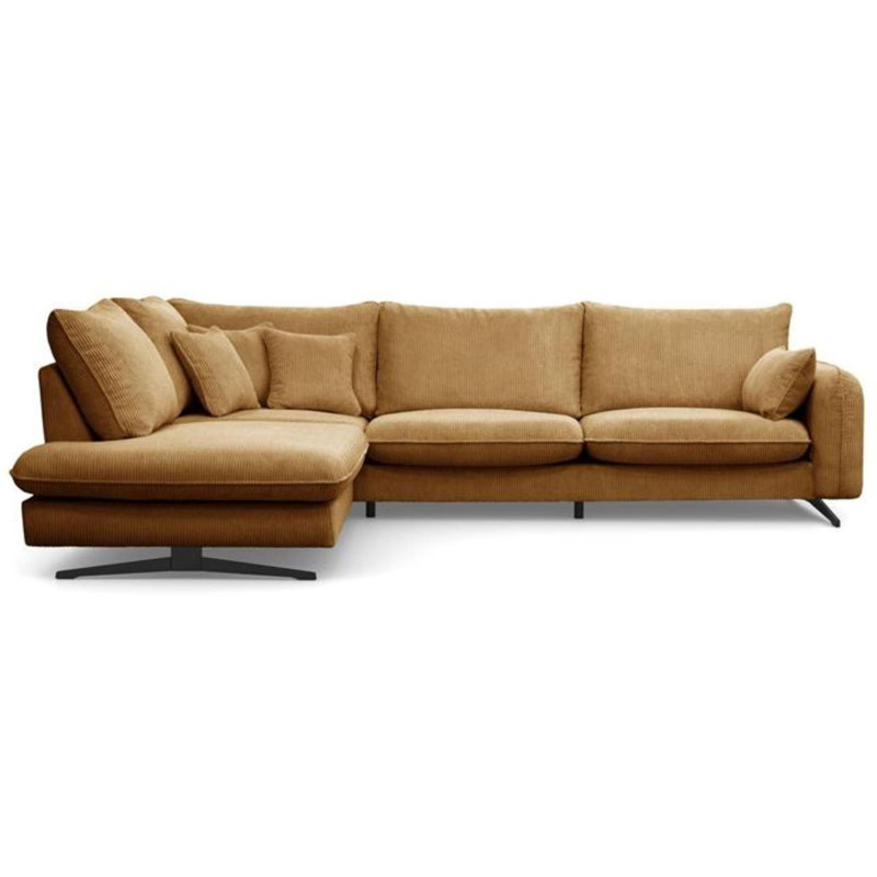 Casiyah 5 Seater Sofa & Chaise, Left Hand Facing, Yellow