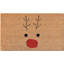 Paillasson 24 po x 48 po brun et rouge