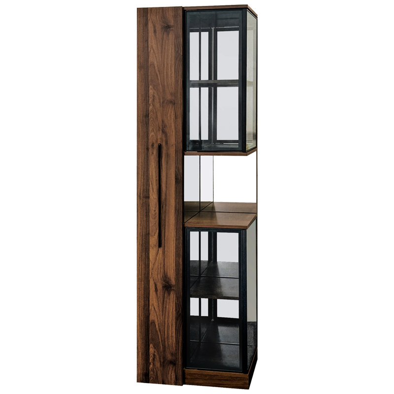 Vitrine 70 po avec portes et lumières en verre, 5 espaces de rangement polyvalents, convient aux espaces de salle à manger, fabrication 70 ， 5 ，，