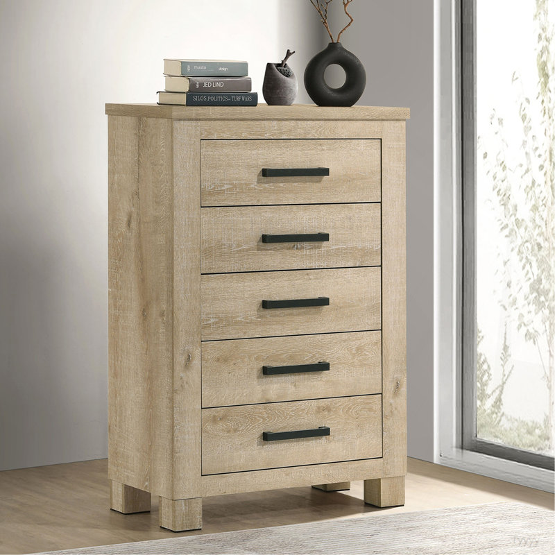 Commode de chambre 5 tiroirs Sansome