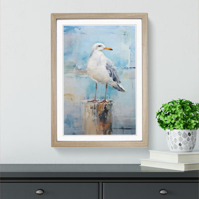 Seagull Gestural No.3 Framed Print