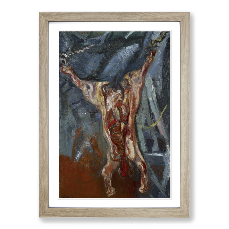Beef Carcass by Chaim Soutine - Picture Frame Graphic Art, 48cm H x 36cm W x 2cm D, Oak