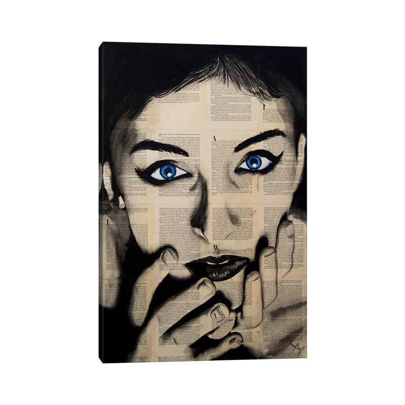 Blue Eyes Girl 1 Piece Wrapped Canvas Wall Art, 20.32 cm H x 30.48 cm W